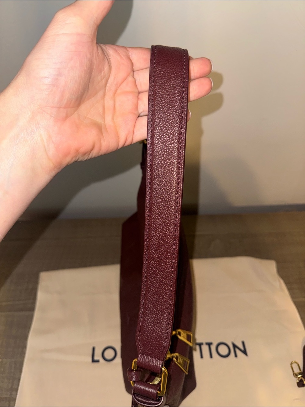 LOUIS VUITTON Authentic Sac Sport Purse PLUS Wallet & Coin Purse - Red/Wine - Picture 16 of 16